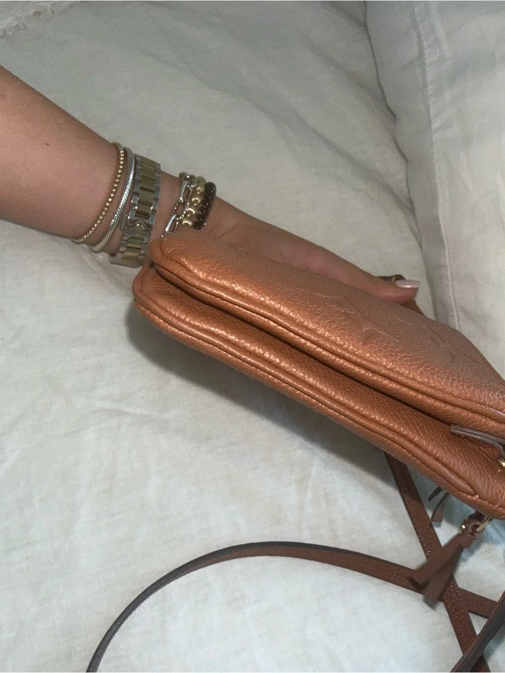 Louis Vuitton double zip pochette Brown Monogram Crossbody